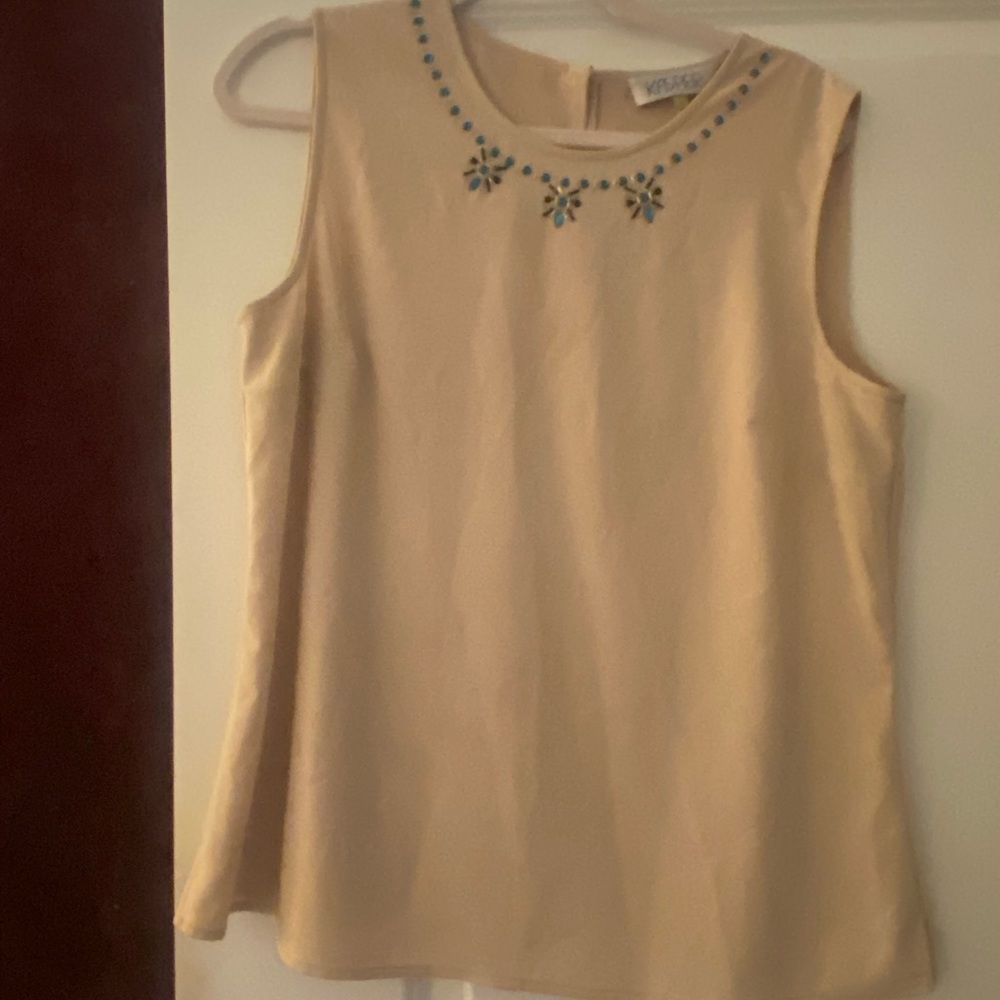 Bejeweled tank top/shell top in size L